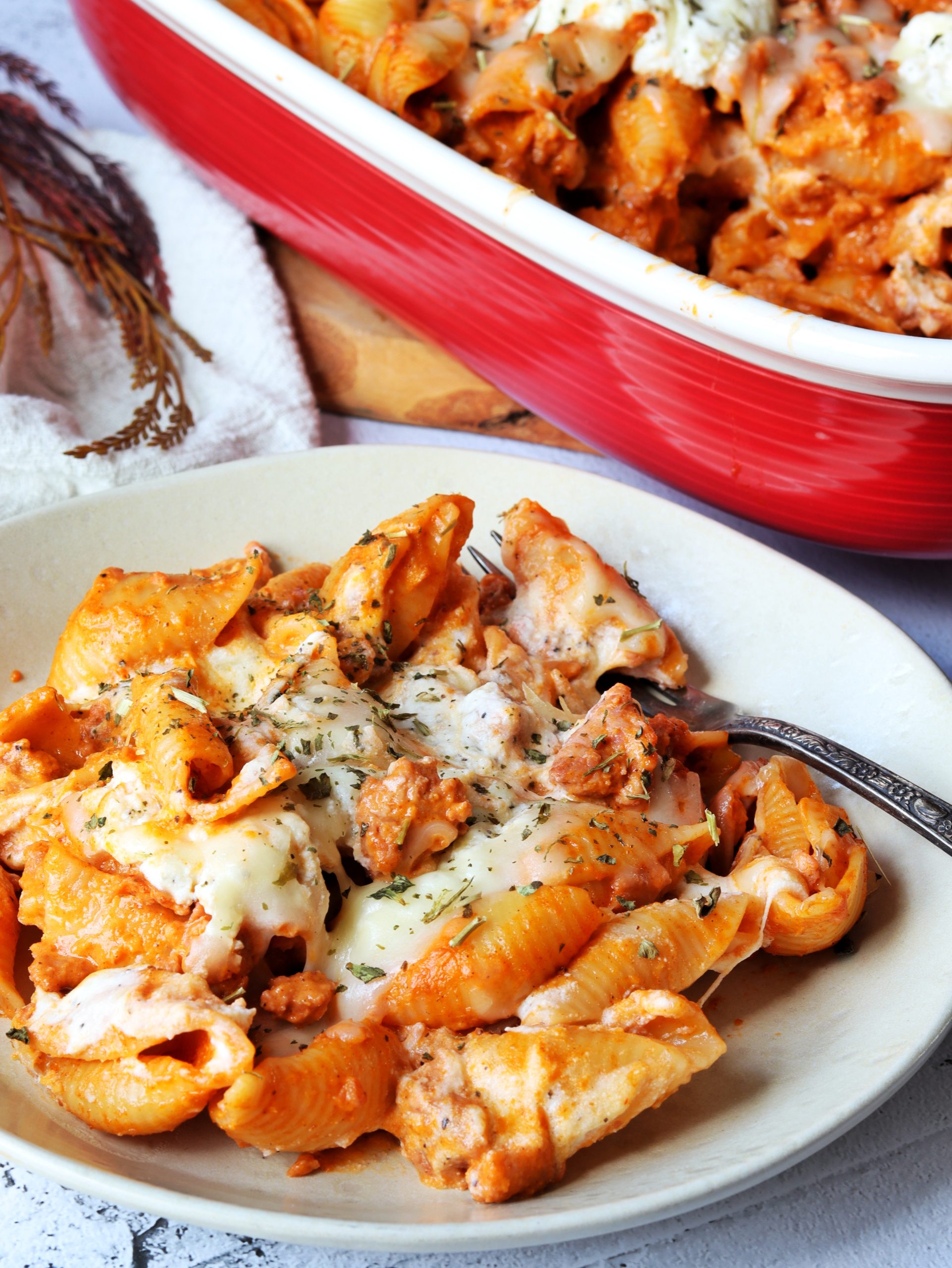 Butter Chicken Baked Pasta