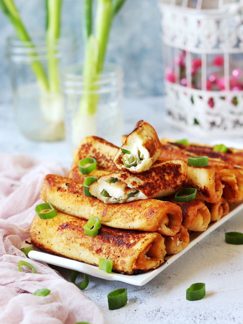 Scallion Cream Cheese Rollups